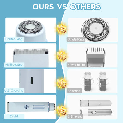 Double Headed Womens Electric Shaver